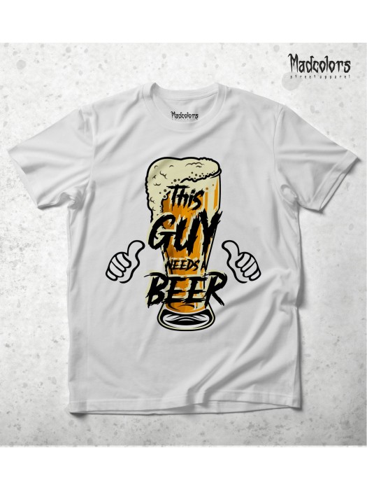 Тениска унисекс Madcolors - This Guy needs a beer